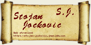 Stojan Jocković vizit kartica